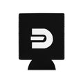 Black Dads in the Game can cooler with white D emblem, flat front view