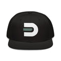 Black Dads in the Game D Logo snapback hat, front view