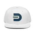 White Dads in the Game D Logo snapback hat, front view