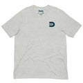 Athletic heather Dads in the Game Signature T-shirt, front view with small D emblem on the left chest