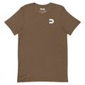 Heather brown Dads in the Game Signature T-shirt, front view with small D emblem on the left chest